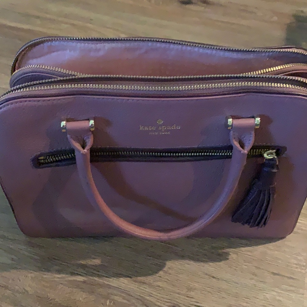 Dusty rose and purple kate spade bag